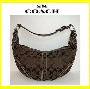 EUC Coach Signature Canvas Hobo Bag